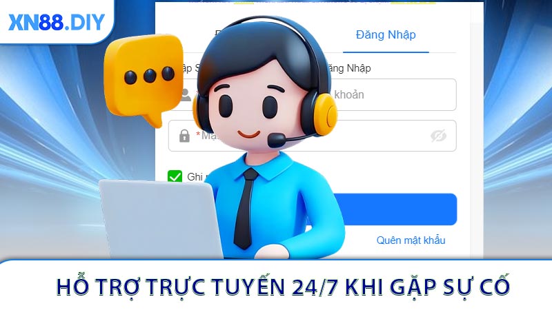 Hỗ trợ người chơi trực tuyến 24/7 khi gặp sự cố